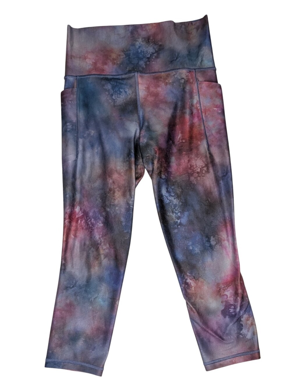Athleta Salutation II Capri Leggings Space Dye Galaxy Printed S Small